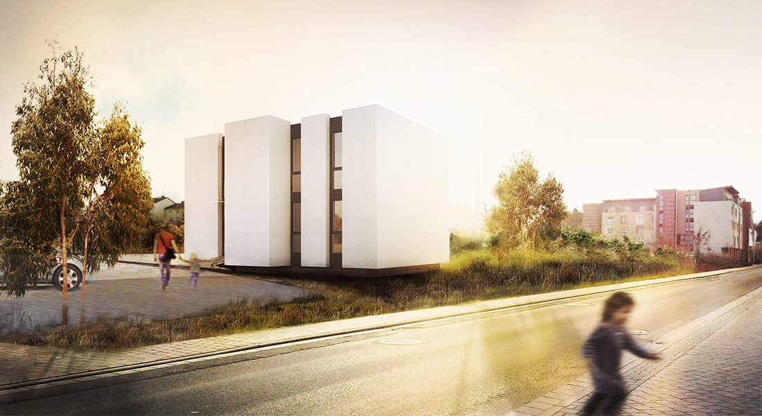 Visualisation for Zapp-Architecture, Physiotherapy practice, Bad Kreuznach, Germany, austria, austrian architects, german architects, handicap, sunset